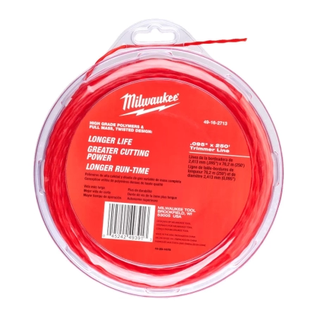 Fir pentru trimmer 2.4MM x 76M, Milwaukee, cod 49162713