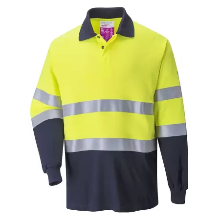 Tricou hi-vis polo ignifug, antistatic HIVIS-DUO