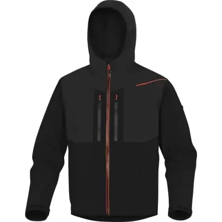 Jacheta softshell HORTEN2 Negru-Portocaliu