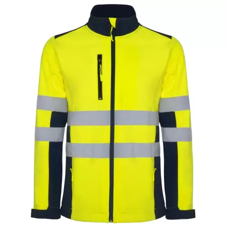 Jacheta hi-vis softshell ANTARES Bleumarin-Galben