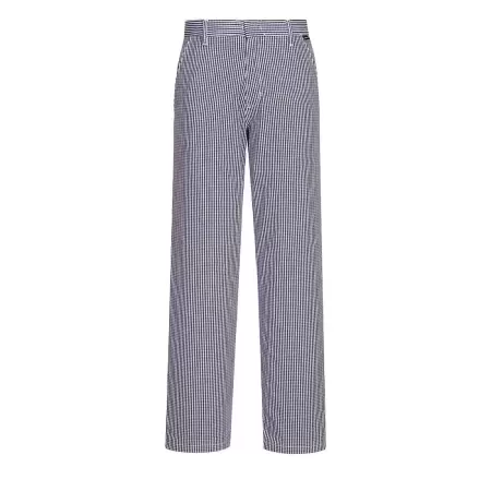 Pantalon talie BARNET Carouri Bleu-Alb