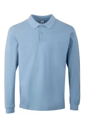 TRICOU POLO ML HOBART BLEU