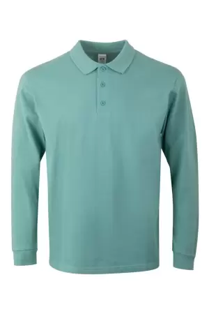 TRICOU POLO ML HOBART SAGE