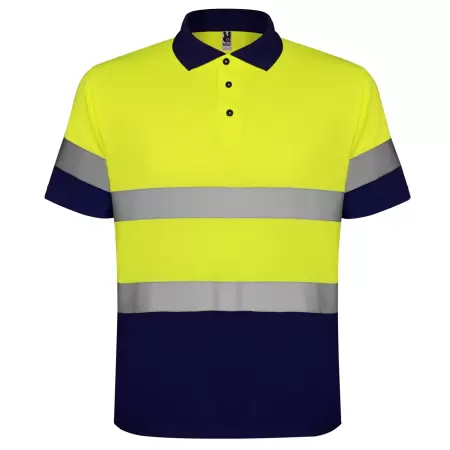 Tricou hi-vis polo POLARIS Galben-Bleumarin