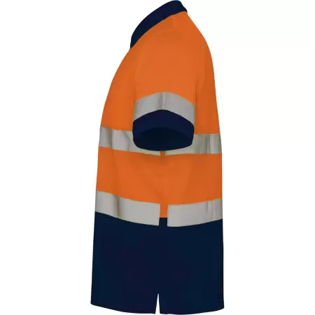 Tricou hi-vis polo POLARIS Portocaliu-Bleumarin