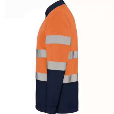 Tricou hi-vis polo POLARIS ML Bleumarin-Portocaliu